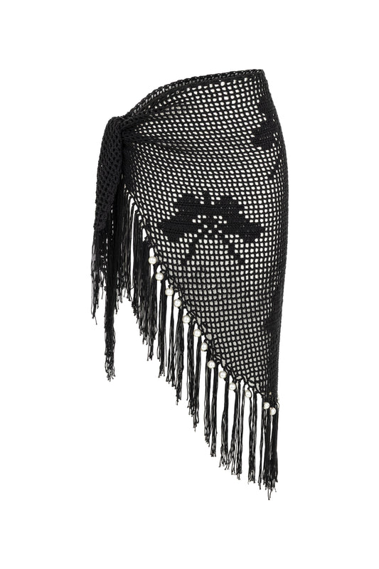 Hand Knitted Pareo Black