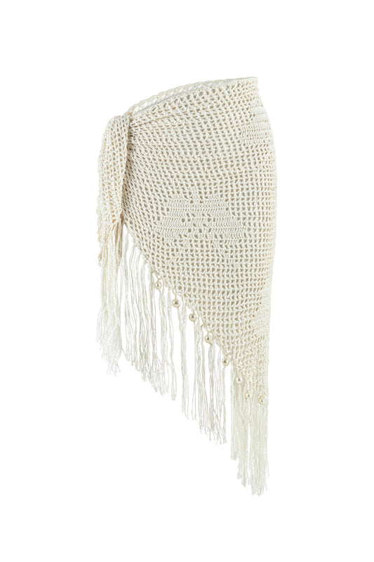 Hand Knitted Pareo Off White